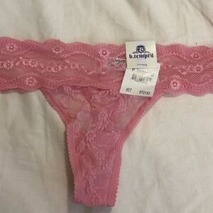 Pink Lace Thong